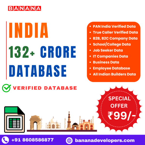 All India Contact Database – 130 Crore Records Just for ₹99