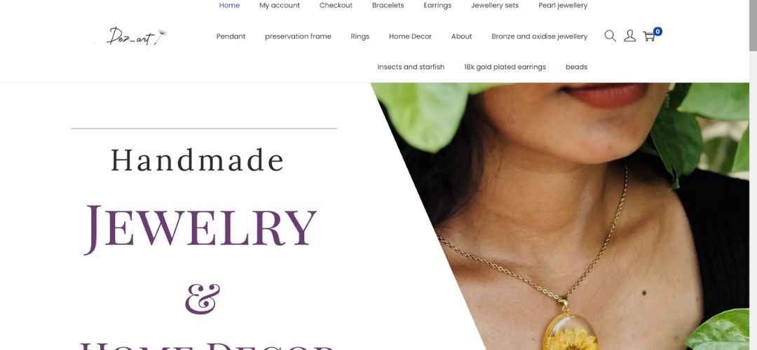 Ecommerce Website Development for Dez Art | Unique Resin Art Store