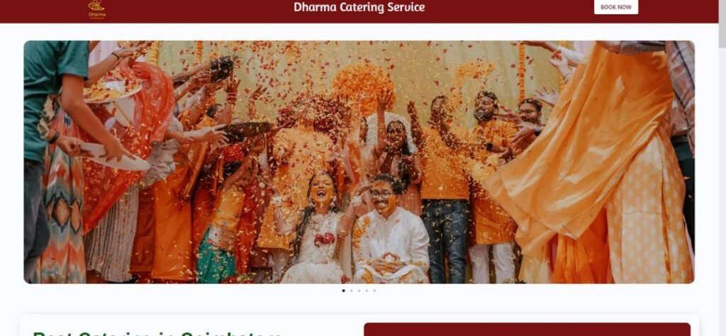 Single Page Website for Dharma Catering | Coimbatore