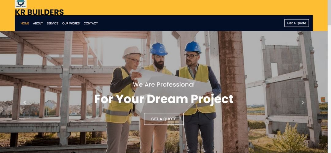 Construction Company Website for KR Builders | Coimbatore