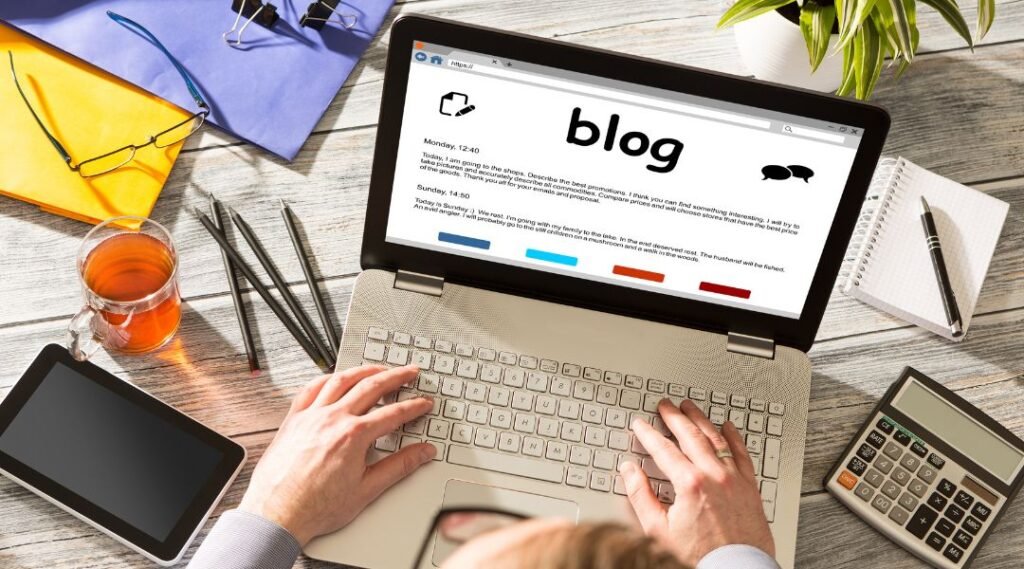 a person write blogs